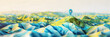 Watercolor Geometry Peak Art,Mountain Peaks And Mountains Natural Background.