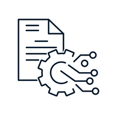 Wall Mural - system of electronic control, verification and processing of documents. modernization of data record