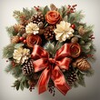 christmas wreath with bow