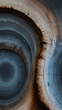 Fototapeta Desenie - Teal blue brown artistic tree rings for wall art or wall paper backgrounds