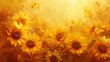 Oil painting technique showcasing vibrant sunflowers on a textured background