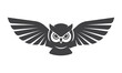 Cute flying owl symbol. Animal cartoon mascot. Flying owl vector sign. Owl icon. Owl logo design template. Vector illustration