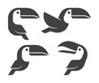 Toucan icon set. Toucan logo icon design illustration vector. Toucan flat icon pack. Toucan bird icon. Vector illustration