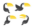 Toucan icon set. Toucan logo icon design illustration vector. Toucan flat icon pack. Toucan bird icon. Vector illustration