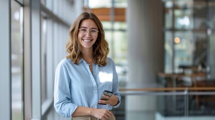 Wall Mural - Smiling Professional Woman at Office