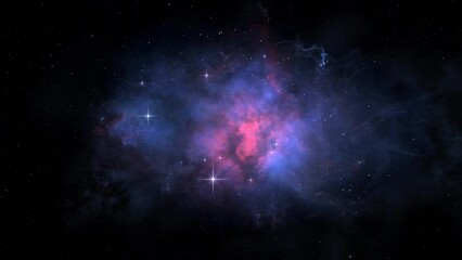 Wall Mural - looped space nebula rotation