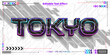 Tokyo editable text effect in modern cyber trend style
