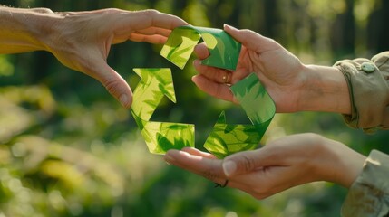 Holding a Recycling Symbol Together