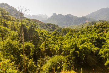 Sticker - Landscape near Donkhoun (Done Khoun) village near Nong Khiaw, Laos