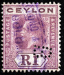 Ukraine, Kiyiv - February 3, 2024.Postage stamps from CEYLON (Sri Lanka).A stamp printed in the Ceylon shows King George V, circa 1920.Postage stamps from different countries and times