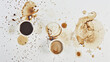 Coffee flavour splash cut out, dessert concept