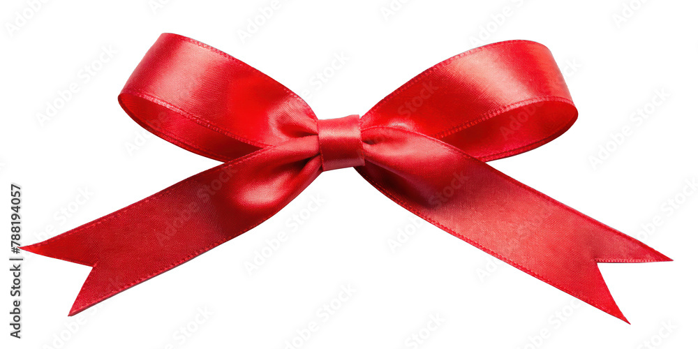 red bow isolated on white Stock Photo | Adobe Stock