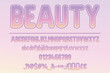 Beauty Gradient Typeface Design