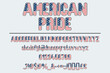 American Pride Color Font Set