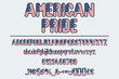 American Pride Color Font Set. Ideal for Banner Designs