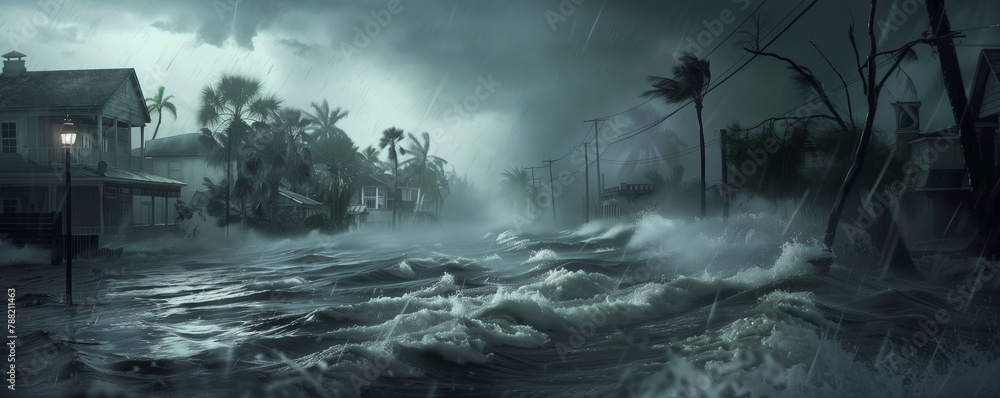 Hurricane making landfall with torrential rain and powerful winds ...