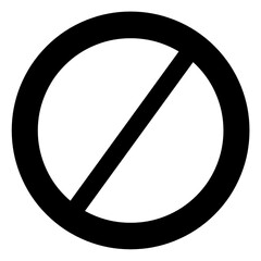 Wall Mural - prohibited,no, forbidden black sign icon