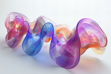 Poster - Waves from different colors, abstract background