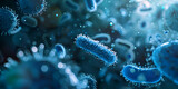 Fototapeta  - blue bacterial background photo
