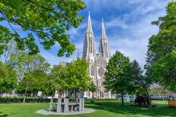 Wall Mural - church votivkirche in vienna, austria