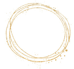 Png round frame gold effect clipart