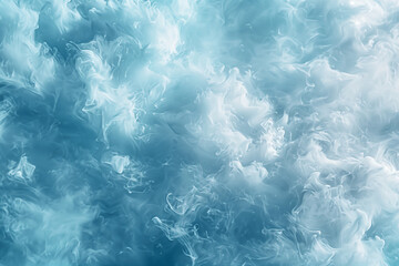 Wall Mural - an abstract pastel blue texture resembling wispy clouds. an azure sky dotted with fluffy white cumul