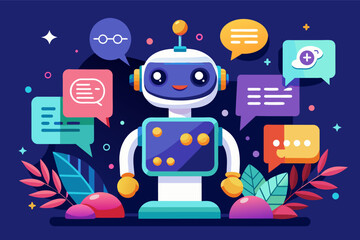 Aufkleber - AI-driven chatbot engaging in natural language conversation