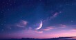 Dusky Purple Sky with Evening Constellations
