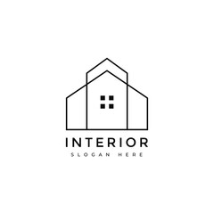 Wall Mural - housing minimalist logo design graphic vector