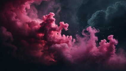 Wall Mural - Mist texture. Color smoke. Paint water mix. Mysterious storm sky. Magenta glowing fog cloud wave abstract art background.