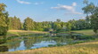 Slavyanka River in the ancient summer Pavlovsk Park