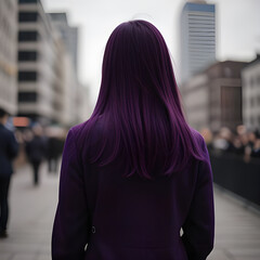 Wall Mural - purple hair