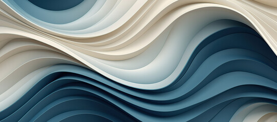 Wall Mural - blue white color waves 15