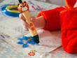 Children's hands make a craft using a 3D printing pen. A girl draws with a 3D pen.