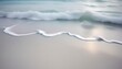 Soft sand beach with wave in summer, AI generated