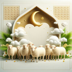 Wall Mural - Eid Al Adha Mubarak