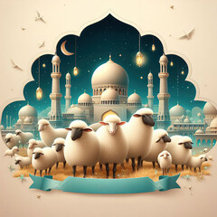 Wall Mural - Eid Al Adha Mubarak