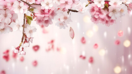 Sticker - sakura blossom background.