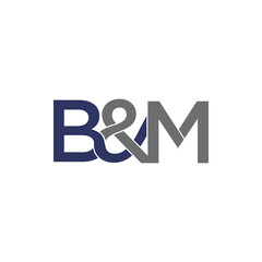 Sticker - B&M Letters Logo Vector 001