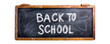 Back To School blackboard isolated on transparent background.