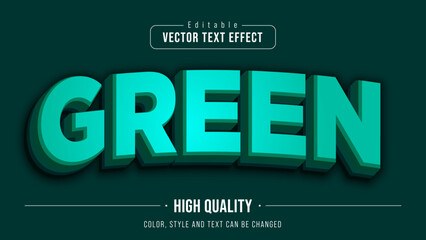 Wall Mural - simple style of green color editable text effect