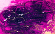 Marble ink abstract art  of  pink or purple and gold. Abstract background for marble or paints.