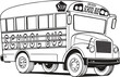 © waheed - Black outline school bus drawing for colouring school bus illustration with black outlines printable school bus outline colouring page Illustrated school bus with bold black lines
