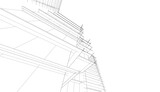 Fototapeta  - architectural drawing 3d