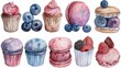 Watercolor clipart Sweet Treat for Valentine's Day, birthday, mother's day, wedding, children's party
