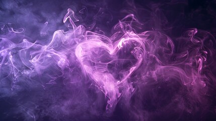 Wall Mural - A smoking purple heart