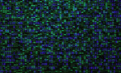 abstract binary background. 3d render illustration.