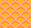 Retro1950s stylized floral seamless pattern design.