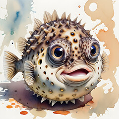 Wall Mural - puffer fish