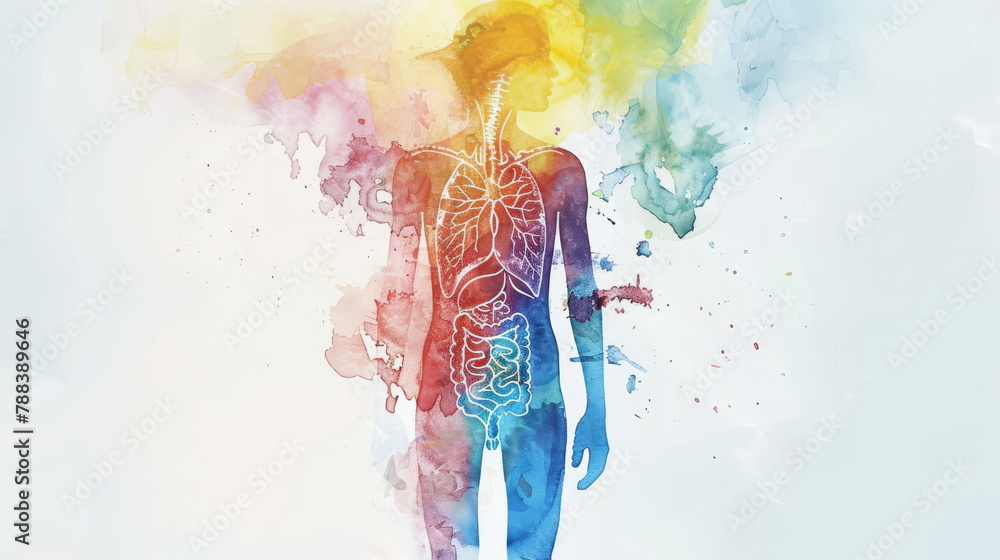 Human Rendition Artistic rendition of human anatomy, fitting for educational and ...